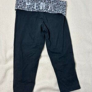 Y2K Victoria's Secret PINK VS Foldover Yoga Capri Pants Bling‎ Leopard small